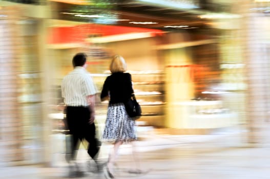 Shopping in a mall