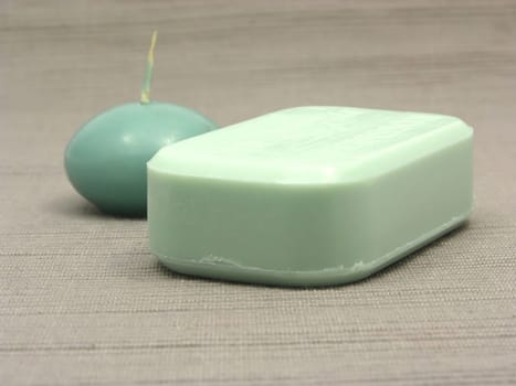 Green Soap with Candle