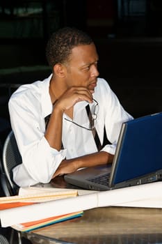 Businessman at a Cafe