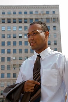 Businessman at a Cafe