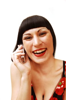 Woman on the cell phone.
