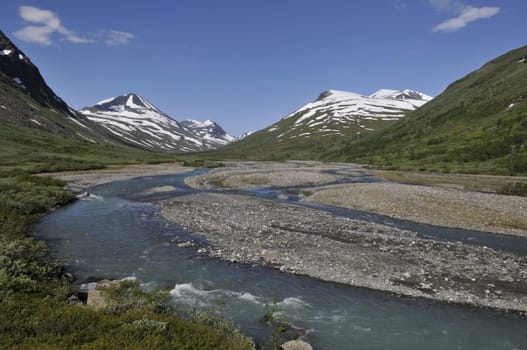 Sarvesvagge in Sarek National Park Sweden