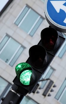 Traffic light is green