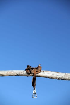 saddle on a post