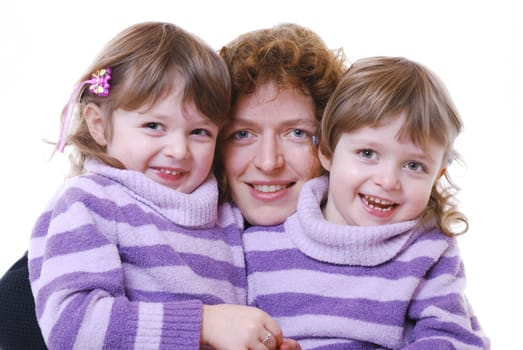 Mother with twins