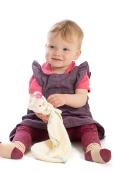 Baby girl playing