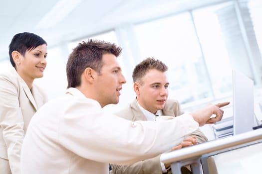 Businessteam with laptop