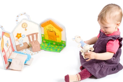 Baby girl playing