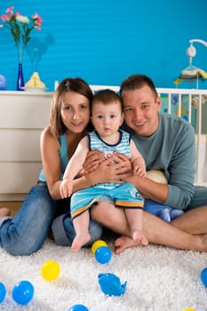 Happy family at home