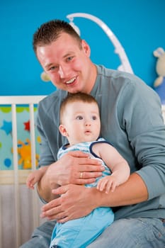 Father and baby together
