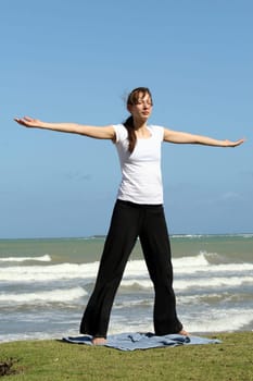 Yoga on the beach