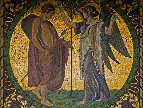 South mosaic at the Munich Angel of Peace