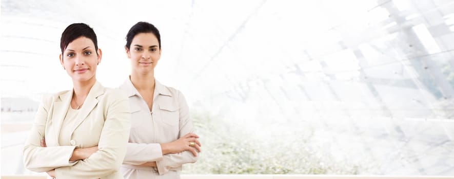 Business banner - two businesswomen