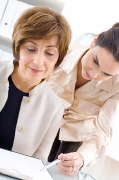 Businesswomen working