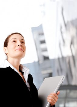 Determined businesswoman
