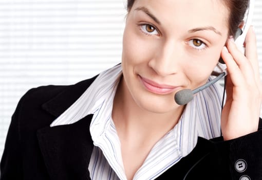 Operator with headset