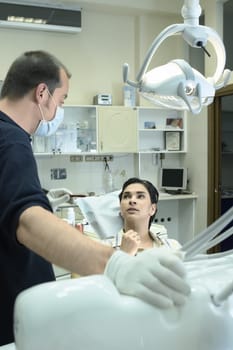 Dentist and patient