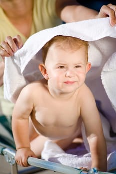 Baby Boy and Towel
