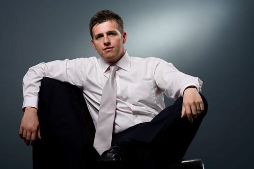 Businessman sitting on chair