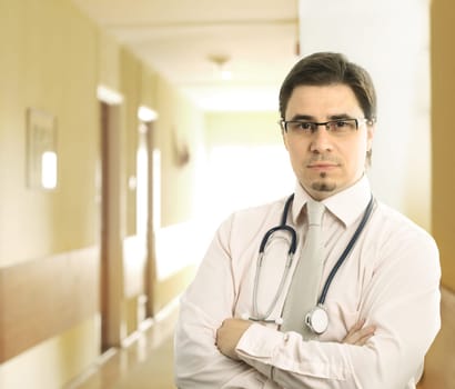 Doctor on the hospital corridor