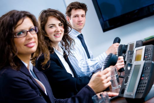 Smiling customer service