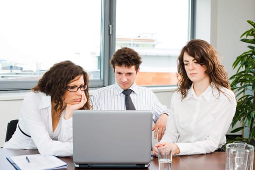 Businessteam working on computer