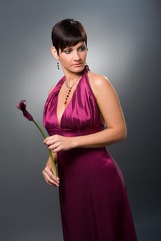 Woman with flower