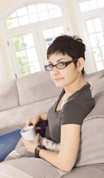 Relaxing at Home with caffee