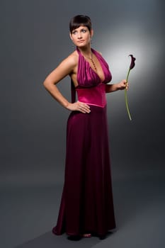 Woman with flower