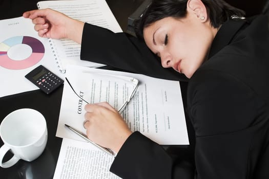 Sleeping Businesswoman