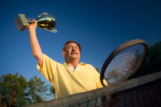 Active senior man