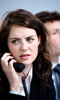 Businesswoman talking on phone