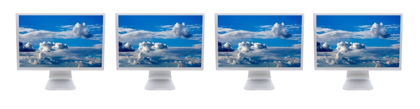 Four LCD computer monitor