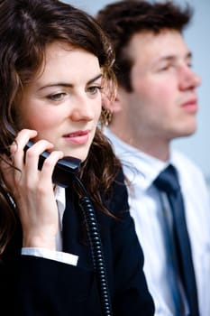 Businesswoman talking on phone