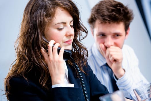 Businesswoman talking on phone