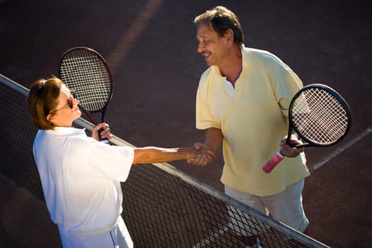 Active senior tennis partners