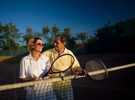Senior tennis players