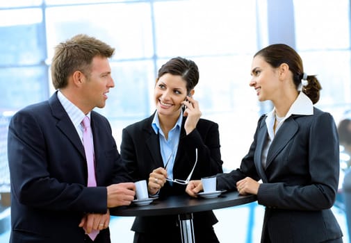 Businessteam taking coffee break