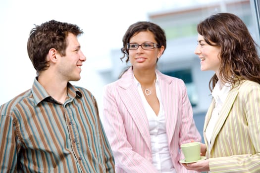 Business people talking