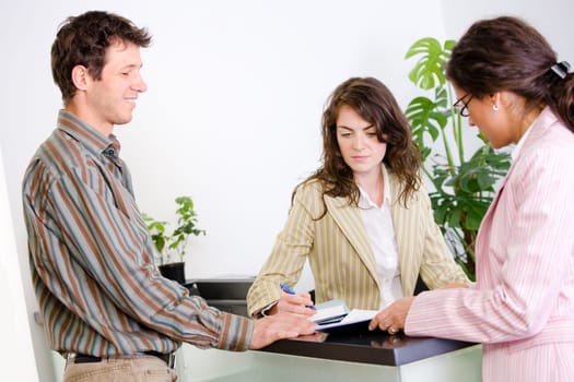 Business people working in team