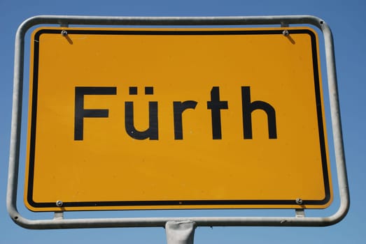 Fürth Bavaria town sign