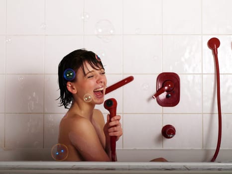 Karaoke in the bathroom