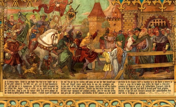 Historical scene at Ulm Town Hall