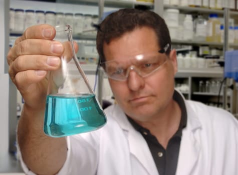 Chemist withChemicals