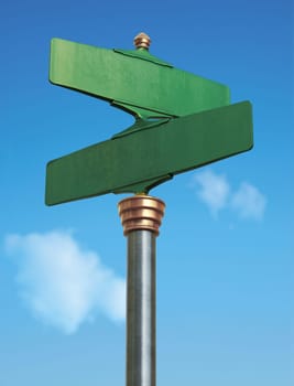 Blank Old fashoned Street Sign