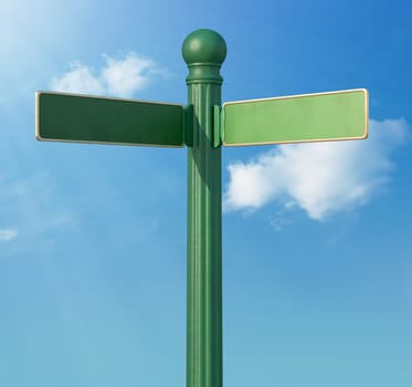 Blank Old fashoned Street Sign