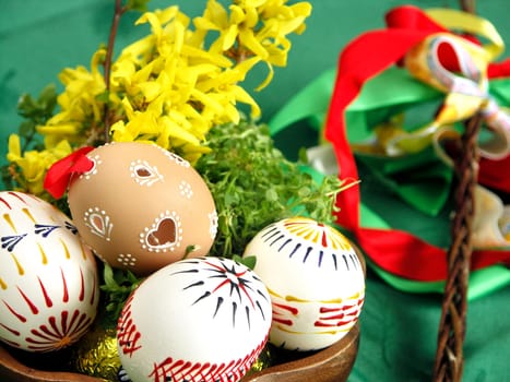 Easter - still-life with painted eggs