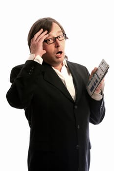 Indignant businessman