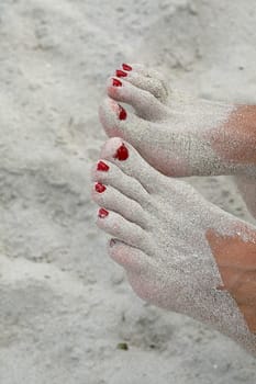 Feet in the sand
