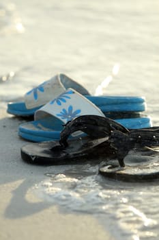 Flip-flops on the beach